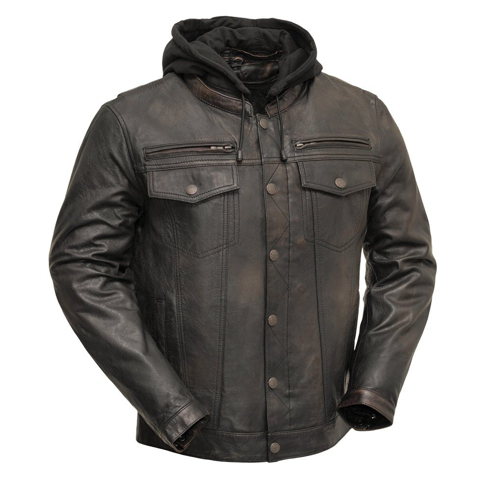 BROOKLYN Men's Leather Motorcycle Jacket Men's Motorcycle Jacket Best Leather Ny