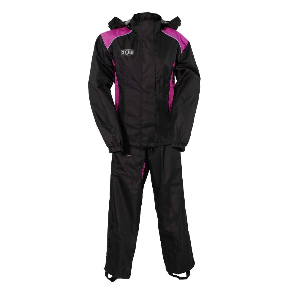 Women's Motorcycle Rain Suit Rain Suit Best Leather NY Company Pink XS