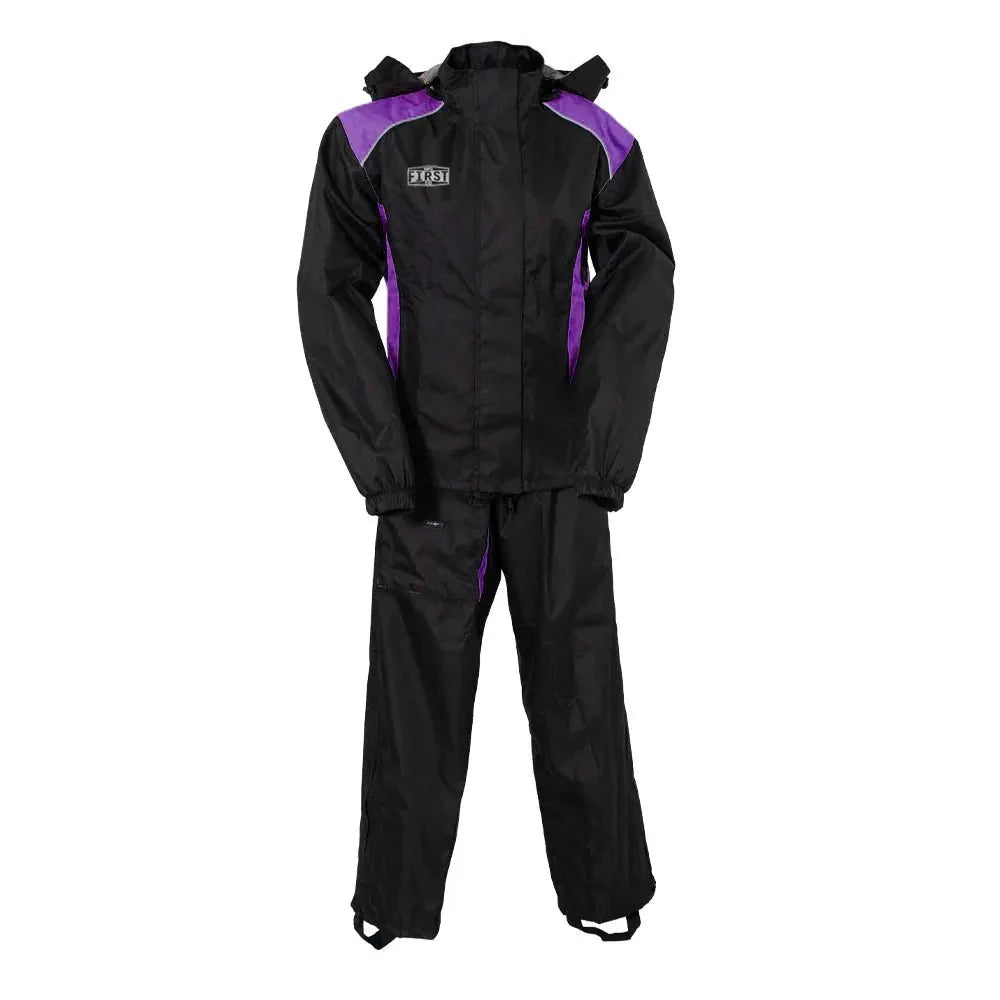 Women's Motorcycle Rain Suit Rain Suit Best Leather NY Company Purple XS