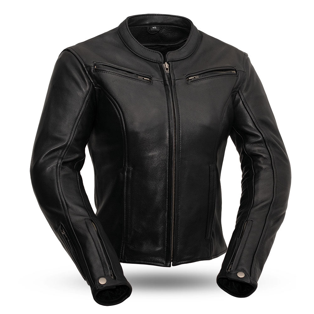 WOMEN'S WORLD Motorcycle Leather Jacket Women's Jacket Best Leather Ny XS Black 