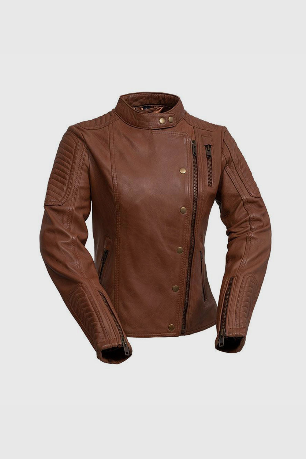 Zena - Women's Fashion Lambskin Leather Jacket (Whiskey) Women's Fashion Leather Jacket Best Leather Ny