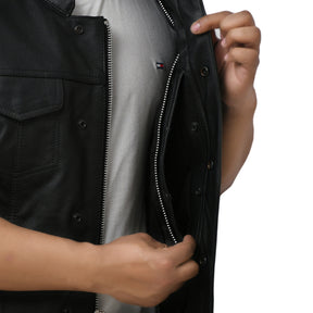 PLUNGE - Motorcycle Leather Vest