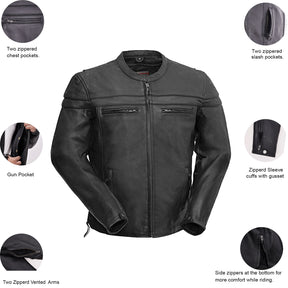 STROM Motorcycle Leather Jacket