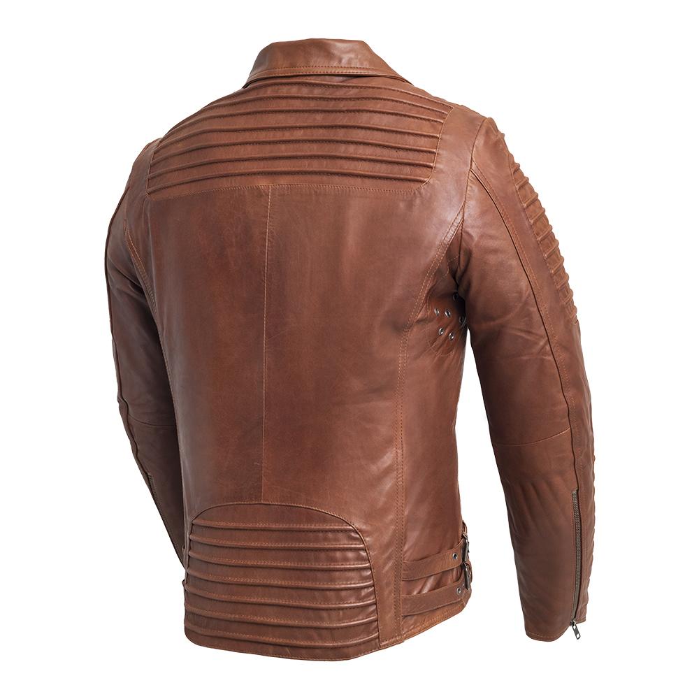 Brooklyn - Men's Fashion Lambskin Leather Jacket (Red Ford)