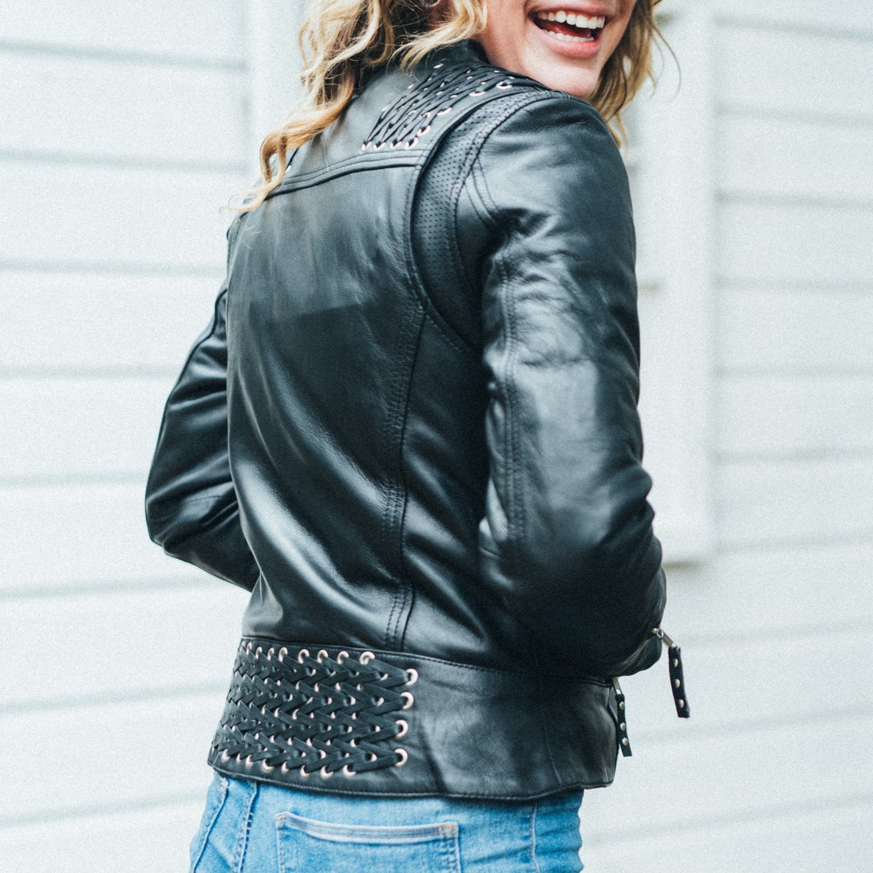 WONDER GIRL Motorcycle Leather Jacket