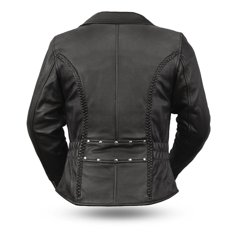 YELONA BELOVA Motorcycle Leather Jacket